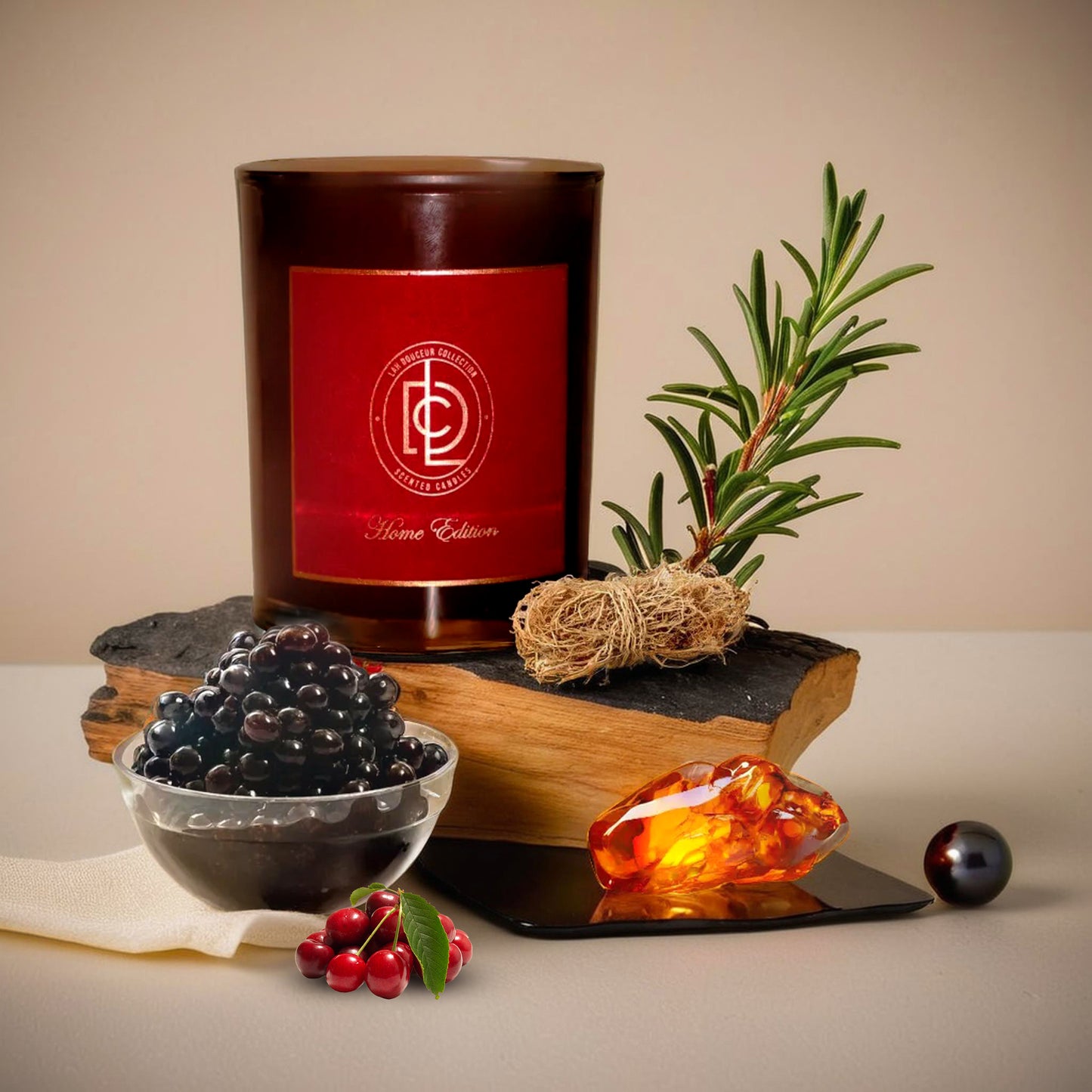 Bourbon and Sandalwood Scented Soy Candle – Hand-Poured in Canada | Kaskad Boukan | Lah Douceur