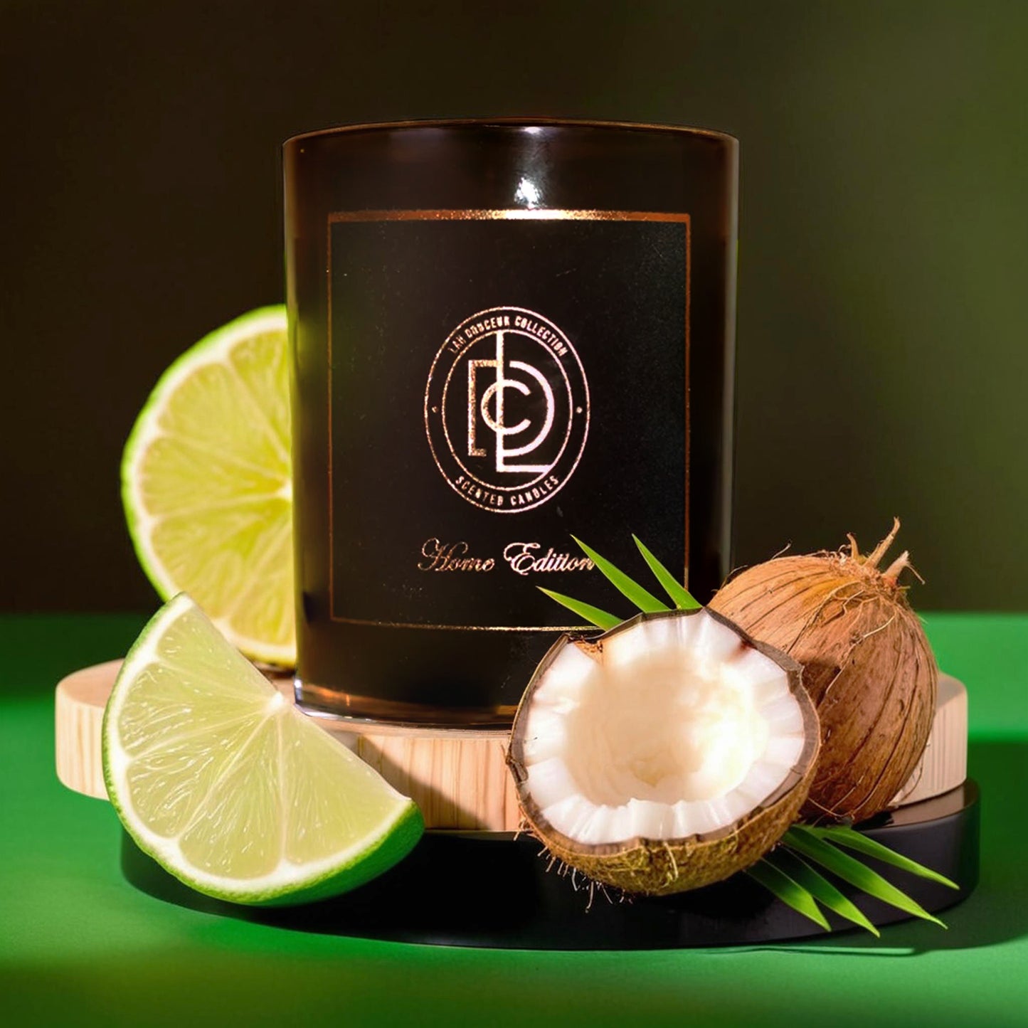 Coconut Lime Verbena Scented Soy Candle – Hand-Poured in Canada | Bois Cayman | Lah Douceur