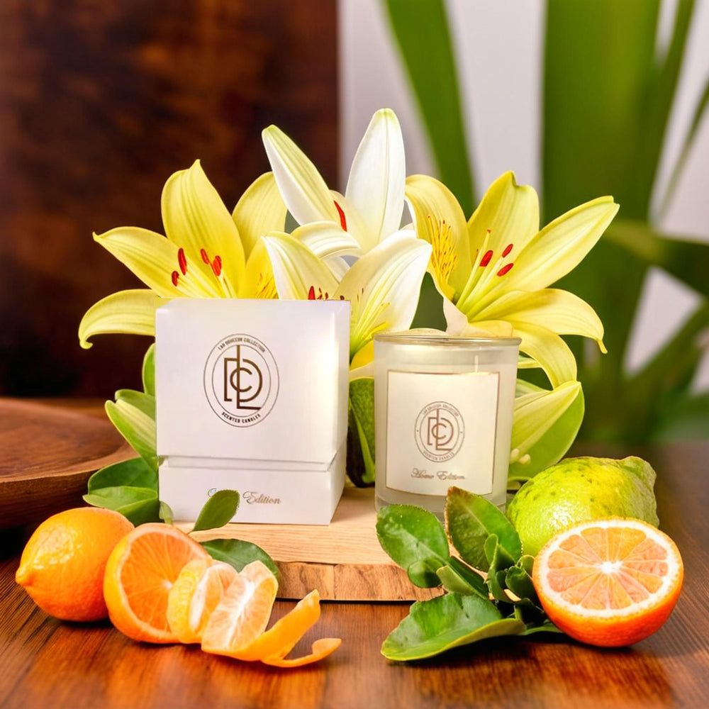 Lime Basil & Mandarin Scented Soy Candle – Hand-Poured in Canada | Île-à-Vache | Lah Douceur