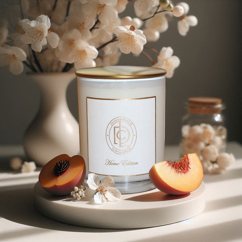 Peach Bellini Scented Soy Candle – Hand-Poured in Canada | Aux Cayes | Lah Douceur