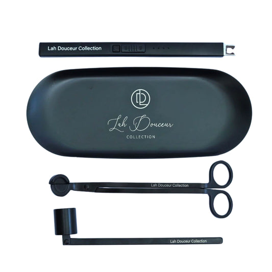 Stainless Steel Candle Care Candle Kit - Black Set